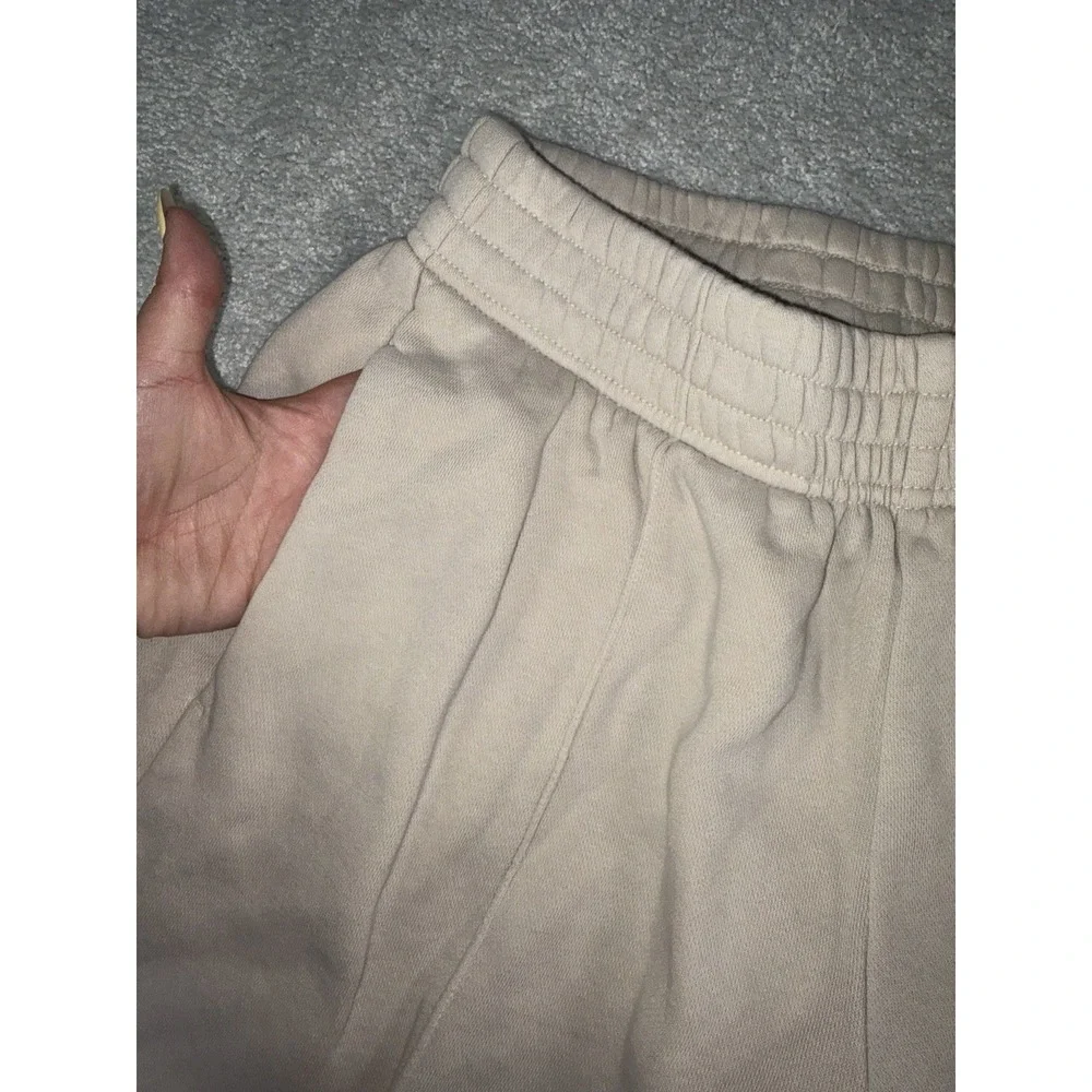 Nike Phoenix Fleece High Waisted Oversized Sweatpants Womens XS Beige Joggers